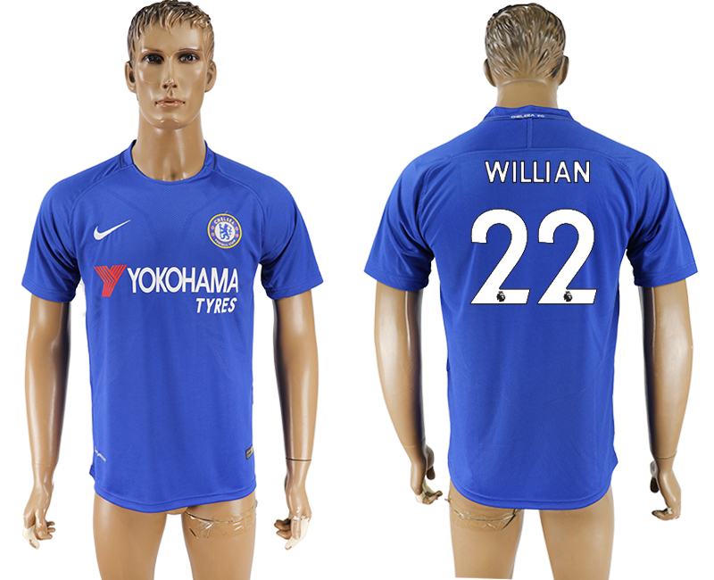2017-18 Chelsea 22 WILLIAN Home Thailand Soccer Jersey