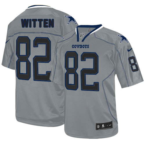 Nike Cowboys 82 Jason Witten Gray Lights Out Elite Jersey - Click Image to Close
