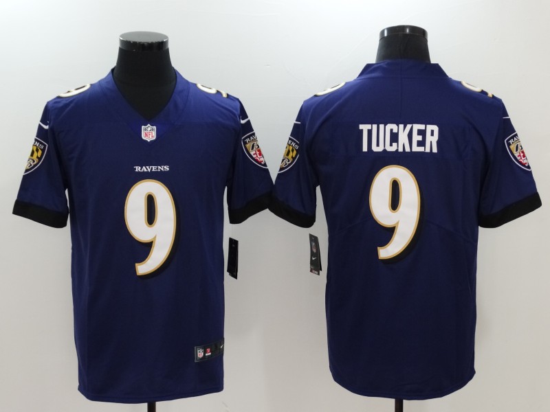 Nike Ravens 9 Justin Tucker Purple Vapor Untouchable Player Limited Jersey