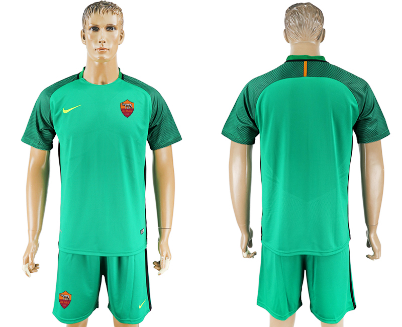 2017-18 Roma Green Goalkeeper Soccer Jersey
