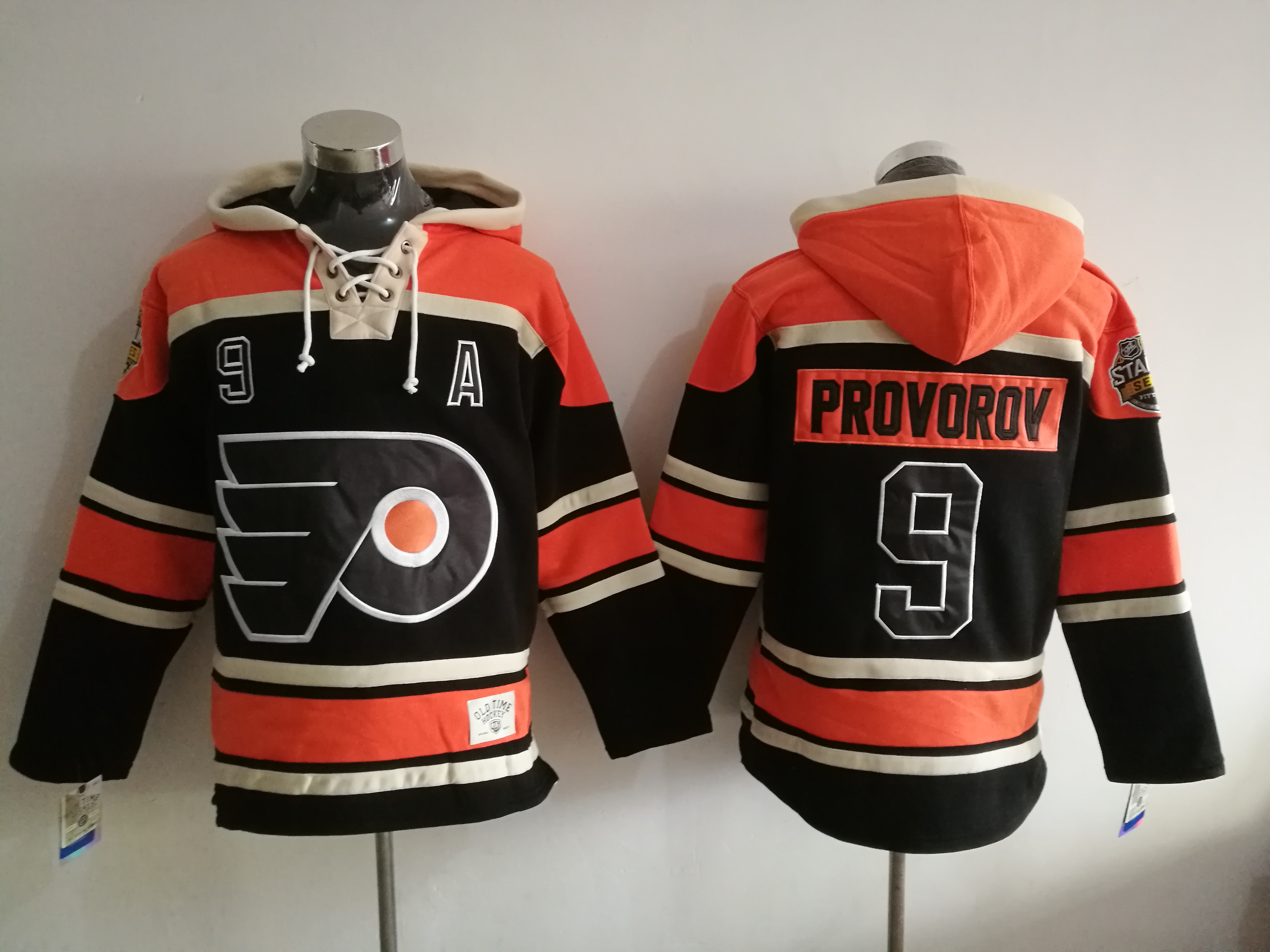 Flyers 9 Ivan Provorov Black All Stitched Hooded Sweatshirt - Click Image to Close