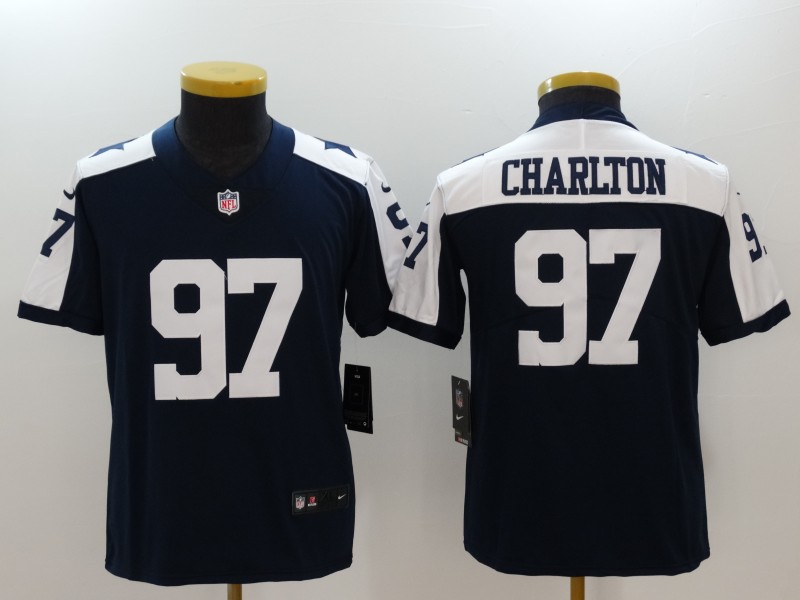 Nike Cowboys 97 Taco Charlton Navy Throwback Youth Vapor Untouchable Player Limited Jersey