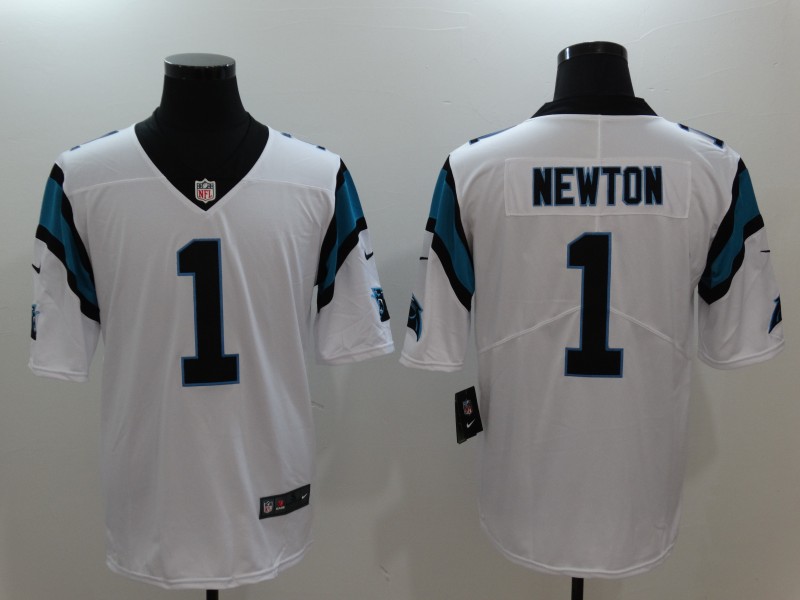 Nike Panthers 1 Cam Newton White Vapor Untouchable Player Limited Jersey