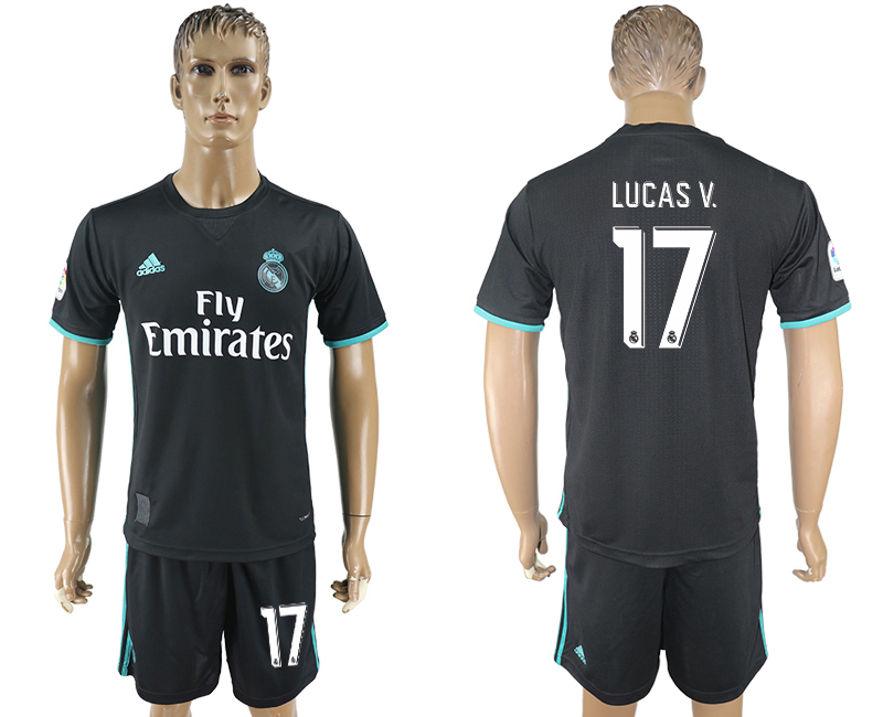 2017-18 Real Madrid 17 LUCAS V. Away Soccer Jersey