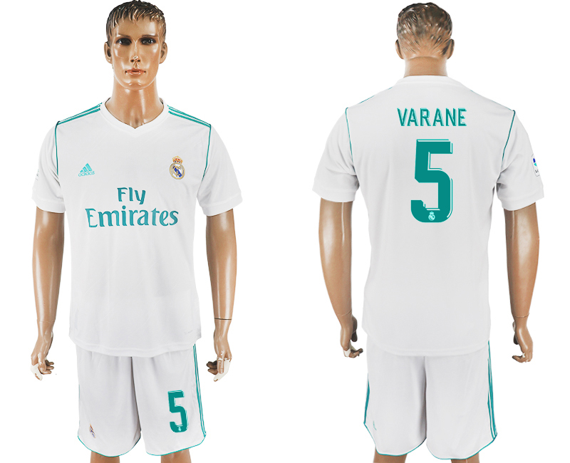 2017-18 Real Madrid 5 VARANE Home Soccer Jersey