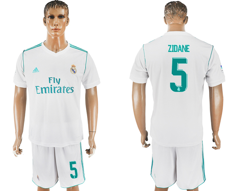 2017-18 Real Madrid 5 ZIDANE Home Soccer Jersey