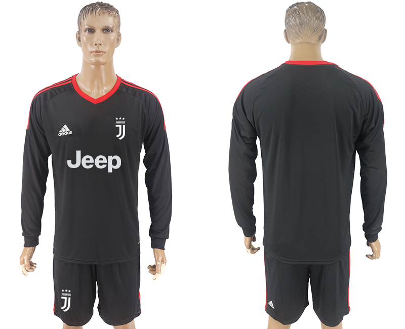 2017-18 Juventus Black Goalkeeper Long Sleeve Soccer Jersey 2017-18 Juventus Black Goalkeeper Long Sleeve Soccer Jersey
