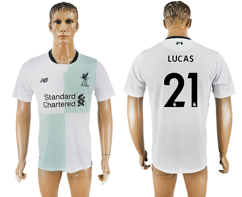 2017-18 Liverpool 21 LUCAS Away Thailand Soccer Jersey