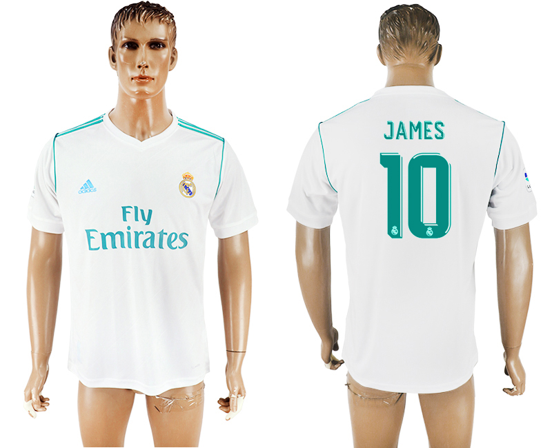 2017-18 Real Madrid 10 JAMES Home Thailand Soccer Jersey
