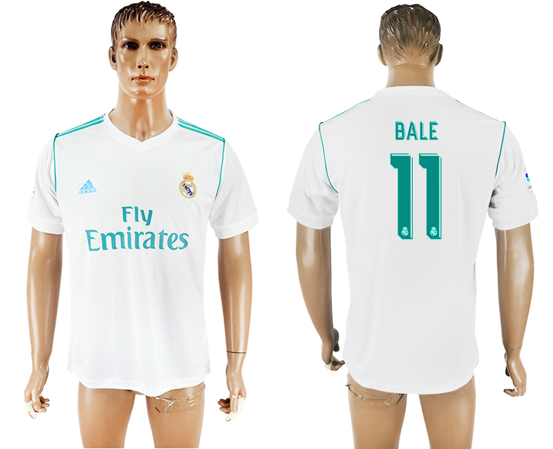 2017-18 Real Madrid 11 BALE Home Thailand Soccer Jersey