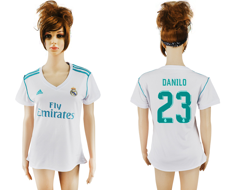 2017-18 Real Madrid 23 DANILO Home Women Soccer Jersey