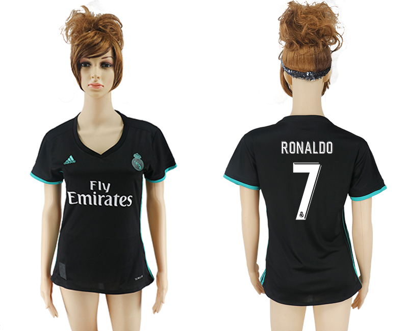 2017-18 Real Madrid 7 RONALDO Away Women Soccer Jersey