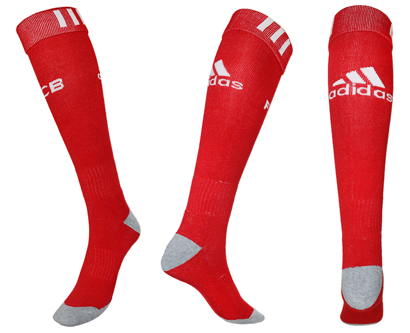 2017-18 Bayern Munich Red Soccer Socks - Click Image to Close