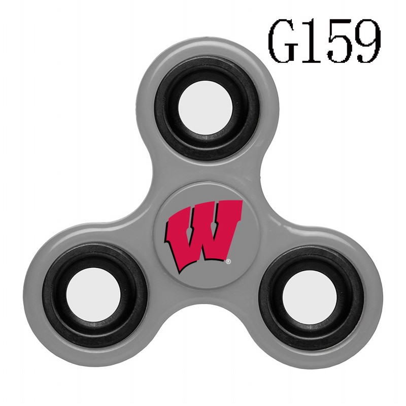 Wisconsin Badgers Team Logo Gray 3 Way Fidget Spinner