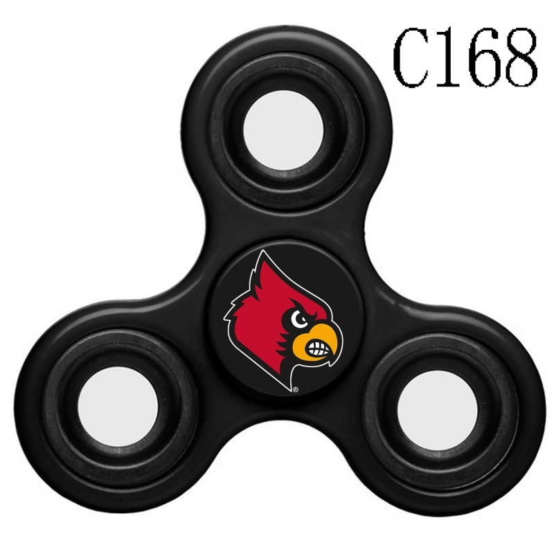 Louisville Cardinals Team Logo Black 3 Way Fidget Spinner