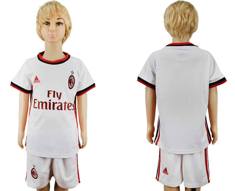 2017-18 AC Milan Away Youth Soccer Jersey