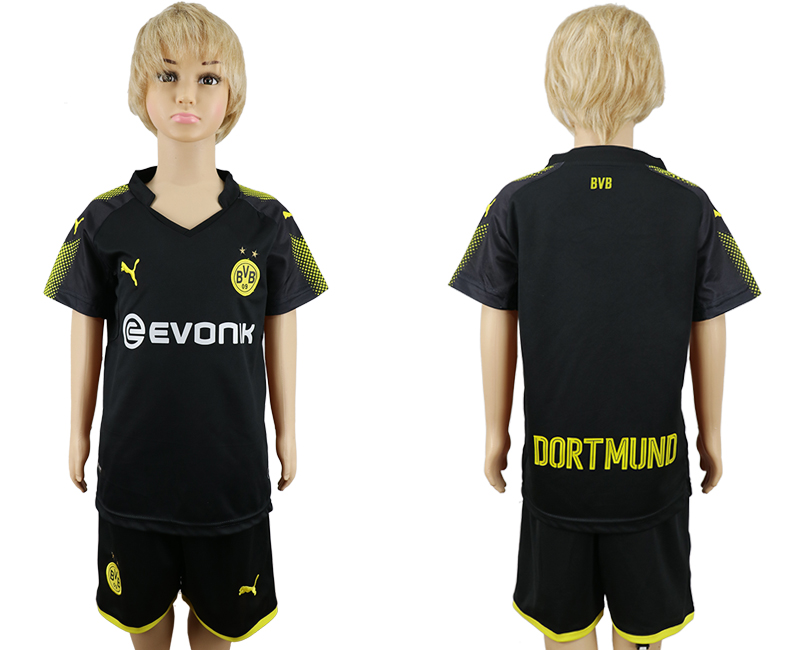 2017-18 Dortmund Away Youth Soccer Jersey