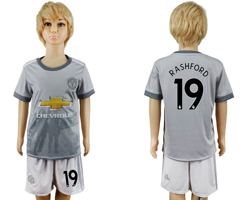 2017-18 Manchester United 19 RASHFORD Third Away Youth Soccer Jersey