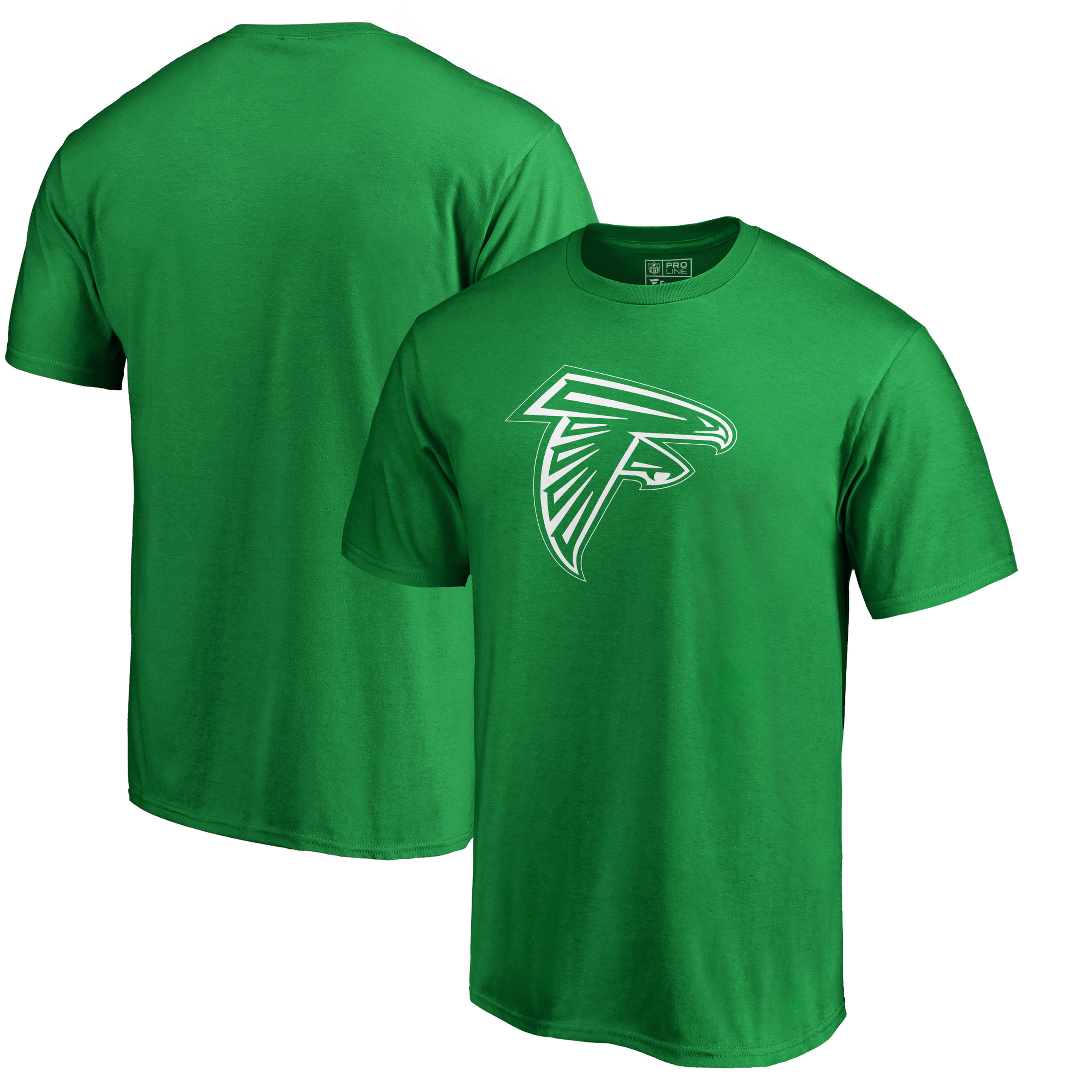 Men's Atlanta Falcons NFL Pro Line by Fanatics Branded Green Big & Tall St. Patrick's Day White Logo T-Shirt - Click Image to Close