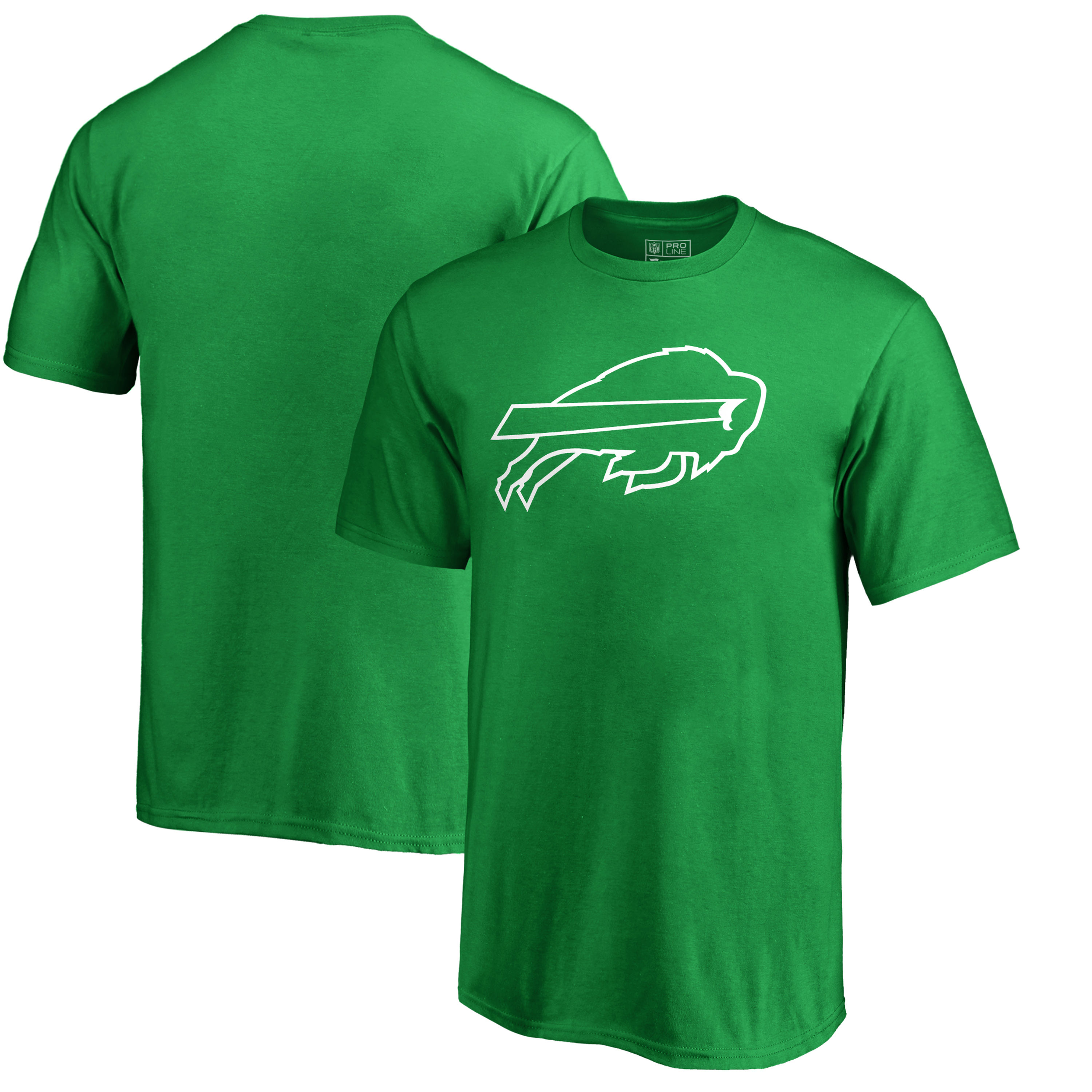 Youth Buffalo Bills NFL Pro Line by Fanatics Branded Kelly Green St. Patrick's Day White Logo T-Shirt