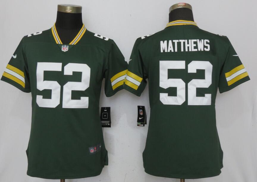 Nike Packers 52 Clay Matthews Green Women Vapor Untouchable Player Limited Jersey Nike Packers 52 Clay Matthews Green Women Vapor Untouchable Player Limited Jersey