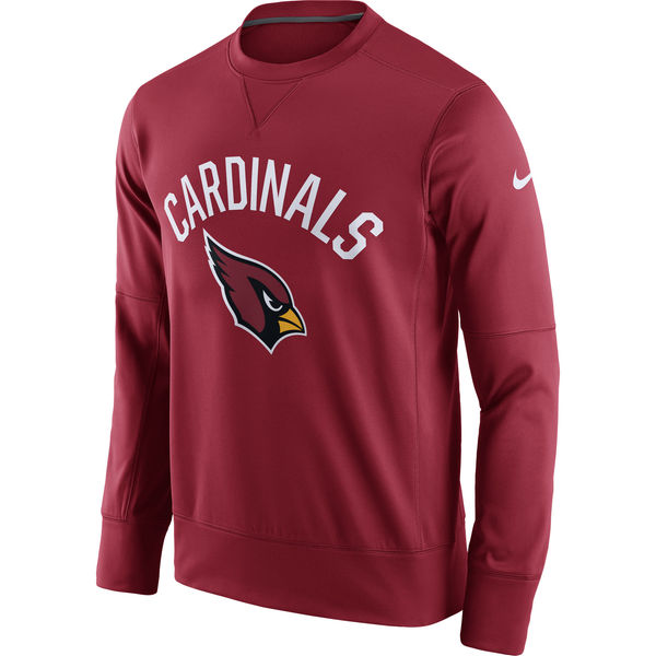Men's Arizona Cardinals Nike Cardinal Sideline Circuit Performance Sweatshirt - Click Image to Close