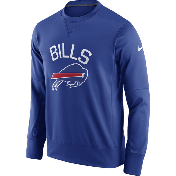 Men's Buffalo Bills Nike Royal Sideline Circuit Performance Sweatshirt - Click Image to Close