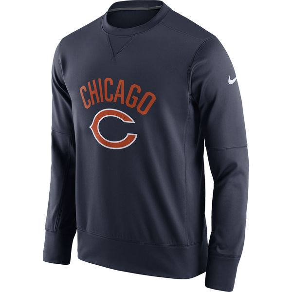 Men's Chicago Bears Nike Navy Sideline Circuit Performance Sweatshirt