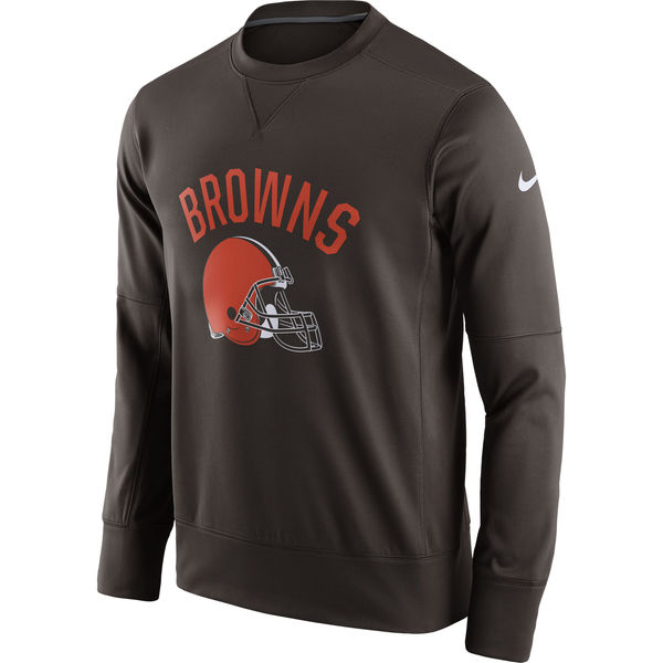 Men's Cleveland Browns Nike Brown Sideline Circuit Performance Sweatshirt