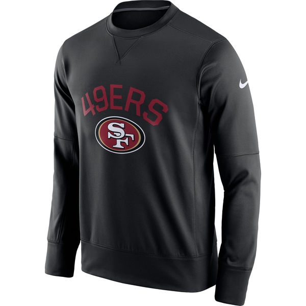 Men's San Francisco 49ers Nike Black Sideline Circuit Performance Sweatshirt