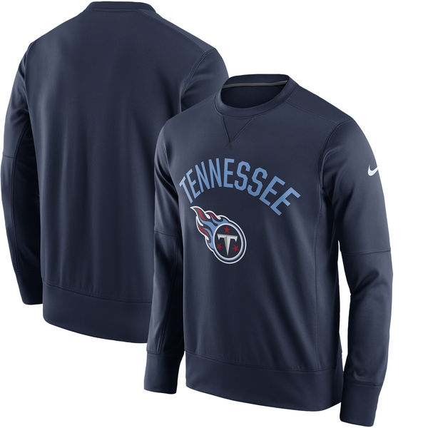 Men's Tennessee Titans Nike Navy Sideline Circuit Performance Sweatshirt