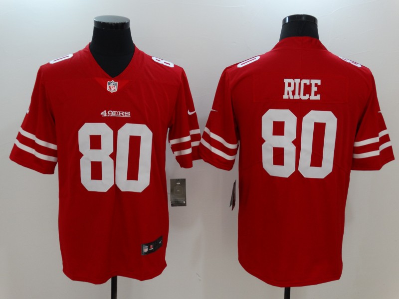 Nike 49ers 80 Jerry Rice Red Vapor Untouchable Player Limited Jersey