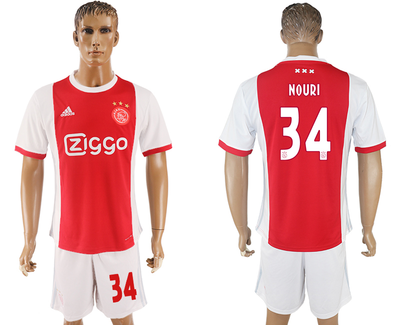 2017-18 Ajax 34 NOURI Home Soccer Jersey 2017-18 Ajax 34 NOURI Home Soccer Jersey