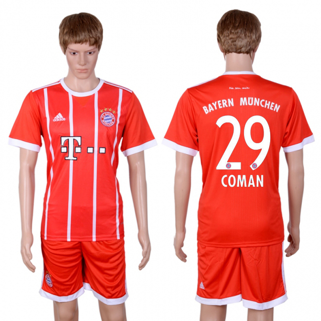 2017-18 Bayern Munich 29 COMAN Home Soccer Jersey