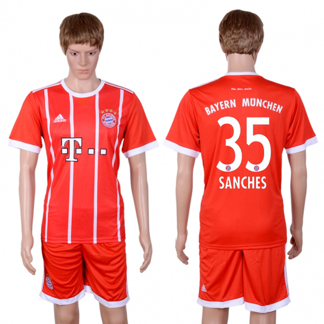 2017-18 Bayern Munich 35 SANCHES Home Soccer Jersey
