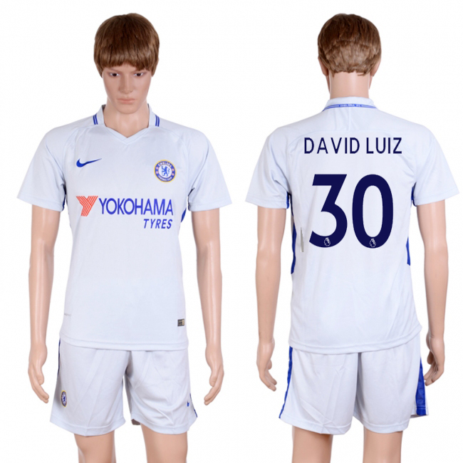2017-18 Chelsea 30 DAVID LUIZ Away Soccer Jersey