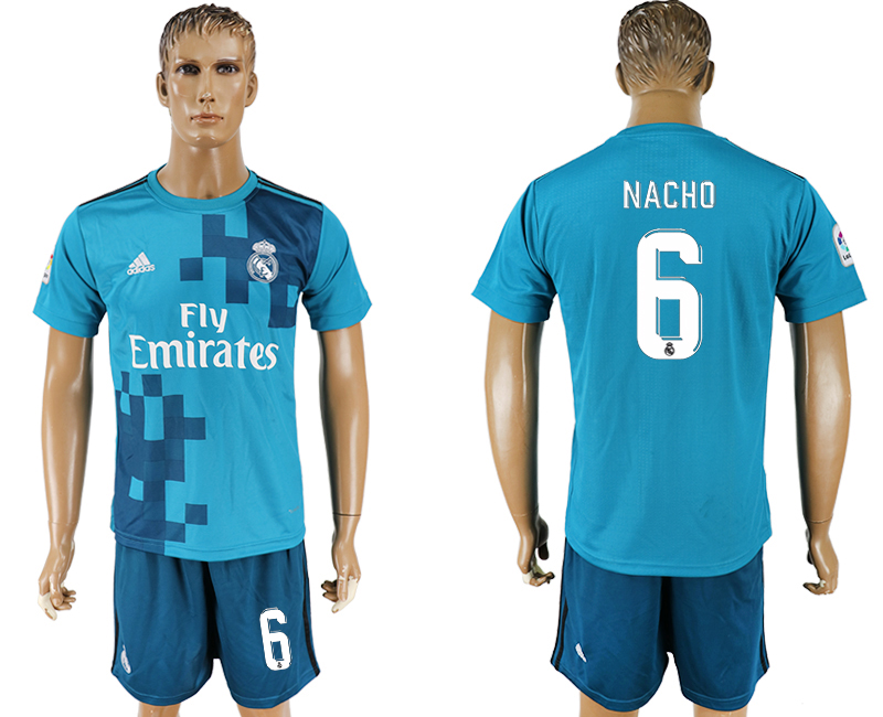 2017-18 Real Madrid 6 NACHO Third Away Soccer Jersey