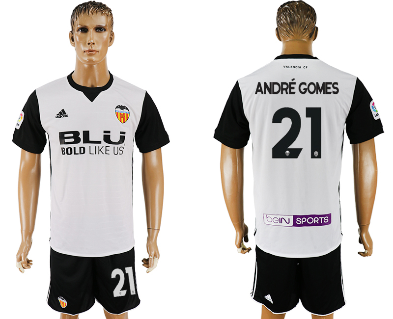 2017-18 Valencia CF 21 ANDRE GOMES Home Soccer Jersey 2017-18 Valencia CF 21 ANDRE GOMES Home Soccer Jersey