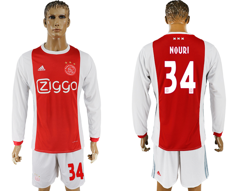 2017-18 Ajax 34 NOURI Home Soccer Jersey 2017-18 Ajax 34 NOURI Home Soccer Jersey