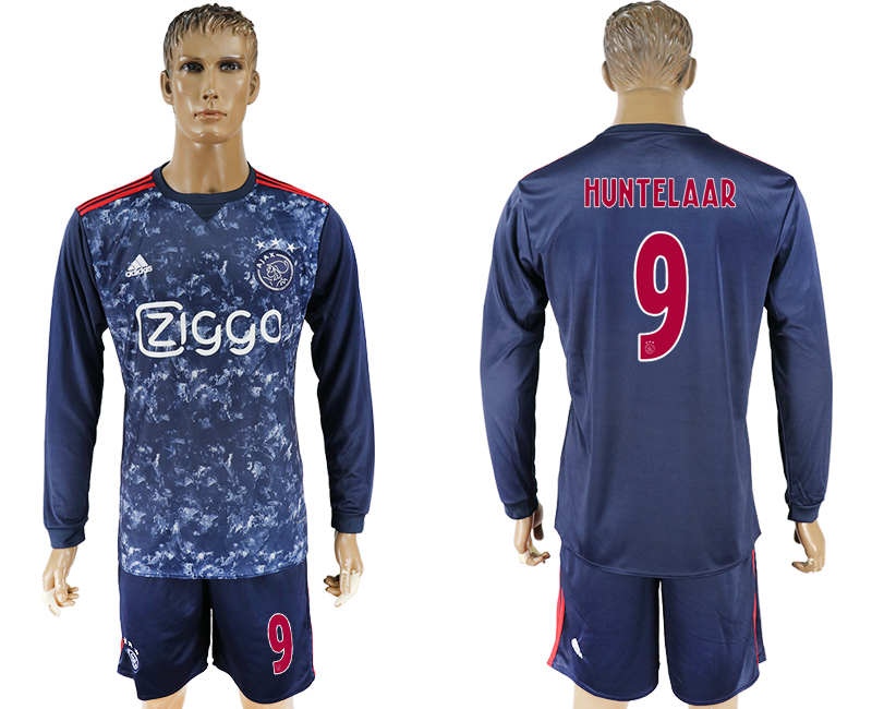 2017-18 Ajax 9 HUNTELAAR Away Soccer Jersey