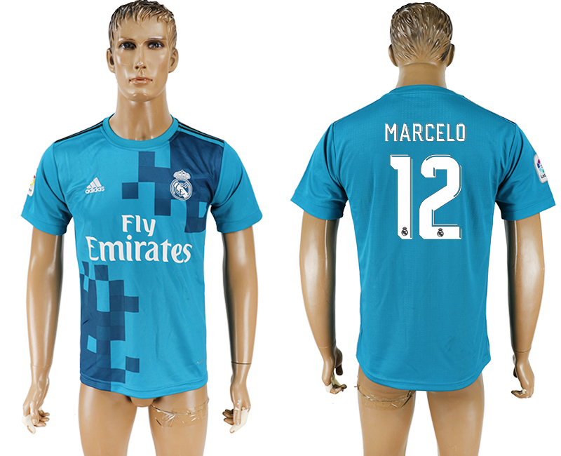 2017-18 Real Madrid 12 MARCELO Third Away Thailand Soccer Jersey