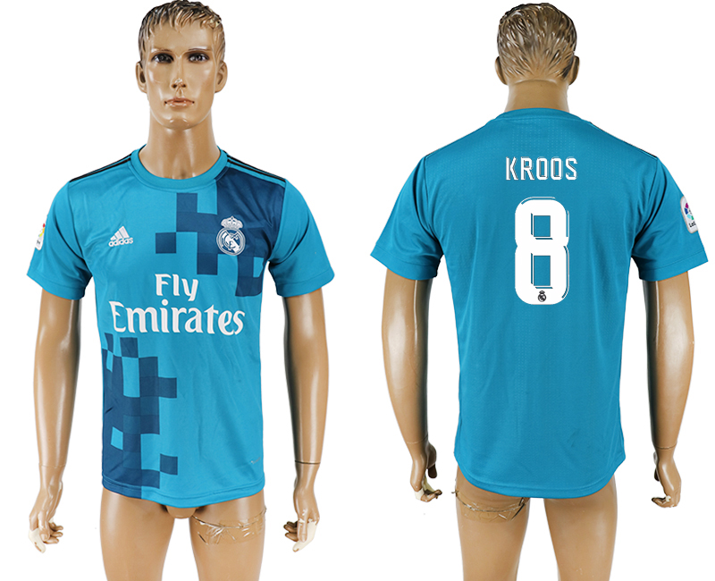 2017-18 Real Madrid 8 KROOS Third Away Thailand Soccer Jersey