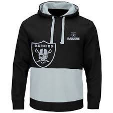 Oakland Raiders Black & Gray Split All Stitched Hooded Sweatshirt