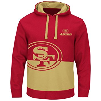 San Francisco 49ers Red & Gold Split All Stitched Hooded Sweatshirt