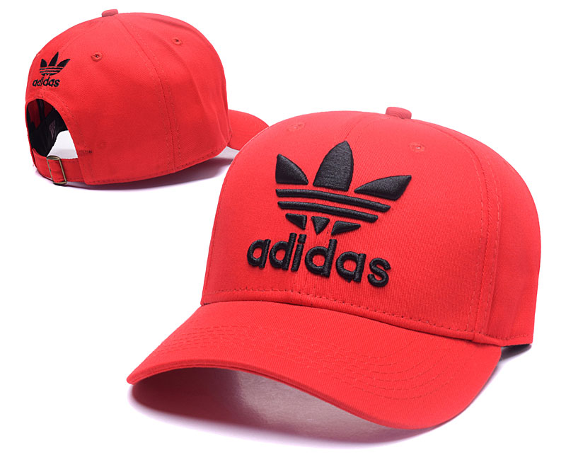 Adidas Originals Sports Logo Red Peaked Adjustable Hat GS