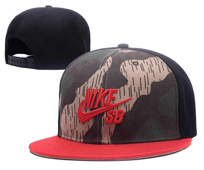 Nike Logo Black & Camo Adjustable Hat GS
