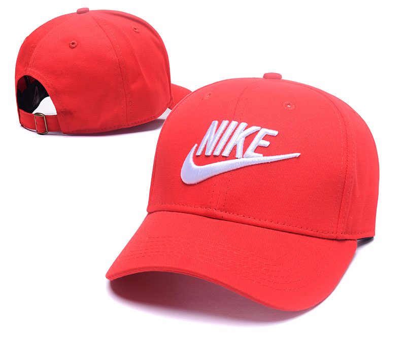 Nike Sports Logo Red Peaked Adjustable Hat GS