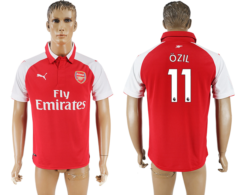 2017-18 Arsenal 11 OZIL Home Thailand Soccer Jersey 2017-18 Arsenal 11 OZIL Home Thailand Soccer Jersey