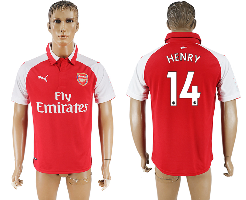 2017-18 Arsenal 14 HENRY Home Thailand Soccer Jersey