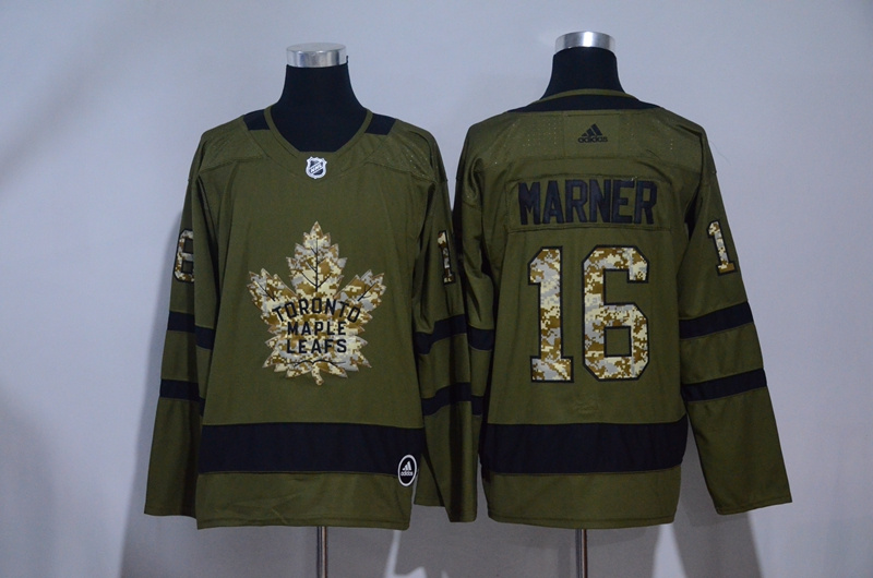 Maple Leafs 16 Mitch Marner Olive Green Adidas Jersey